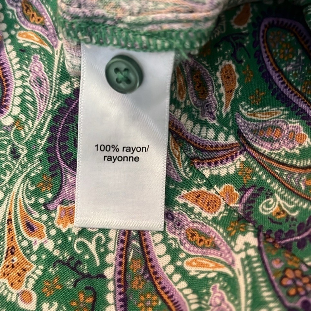 💚 Size 2X, Maurices Green & Purple sleeveless high neck with matching camisole - Picture 9 of 11